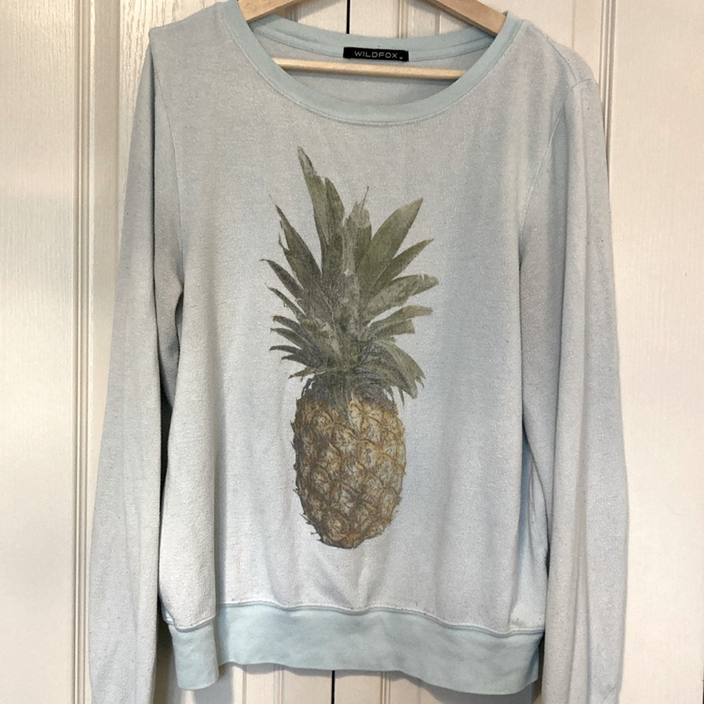 EUC Wildfox pineapple 🍍 crewneck SOFT sweatshirt. Size medium.